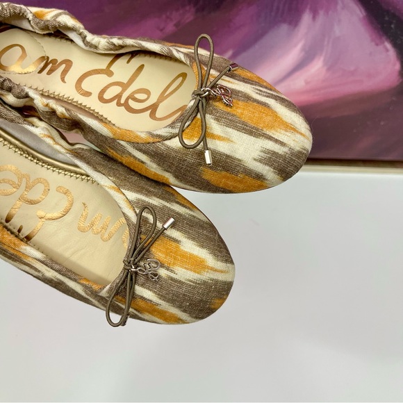 Sam Edelman Felicia Ballet Flat in Grey Linen Size 7 - Picture 8 of 11